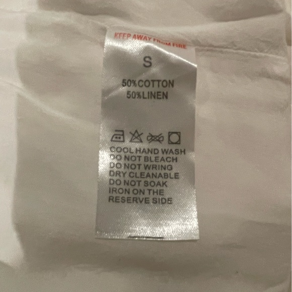 Deny Debo Brand white dress off the shoulder w/ sleeve. Size S. - Picture 3 of 3